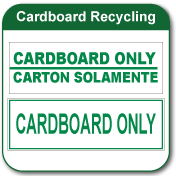 cardboard recycling decals
