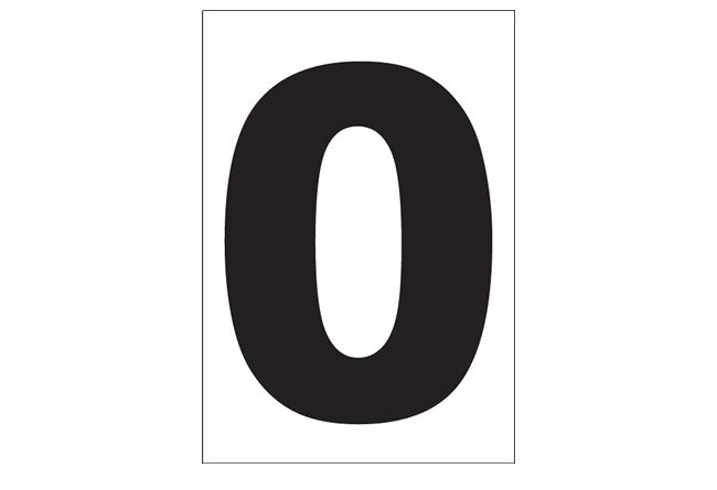 vinyl-number-0-sticker