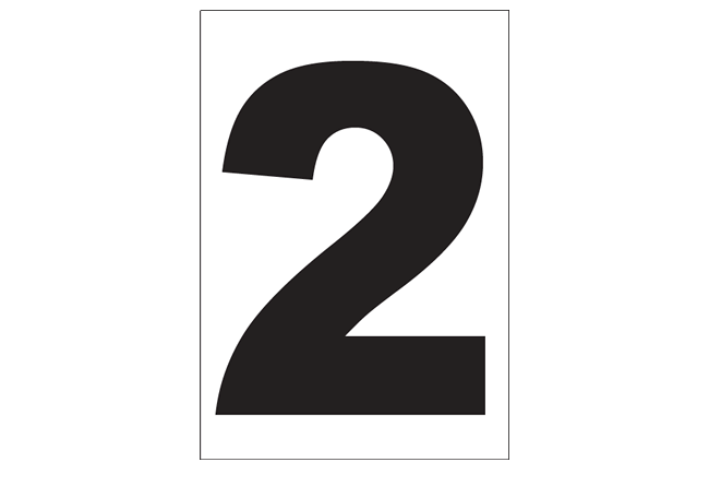 vinyl-number-2-sticker