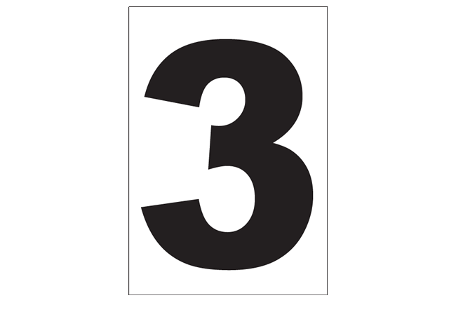 vinyl-number-3-sticker