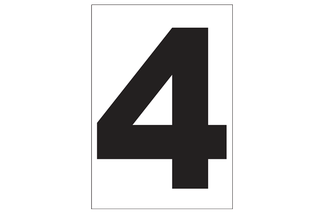 vinyl-number-4-sticker