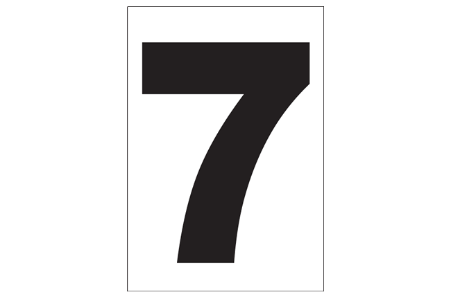 vinyl-number-7-sticker