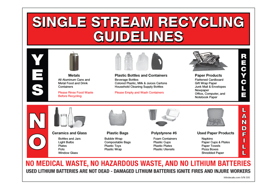 single stream no glass