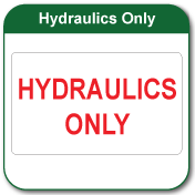 hydraulics only decal