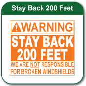 Stay Back 200 Feet Sticker
