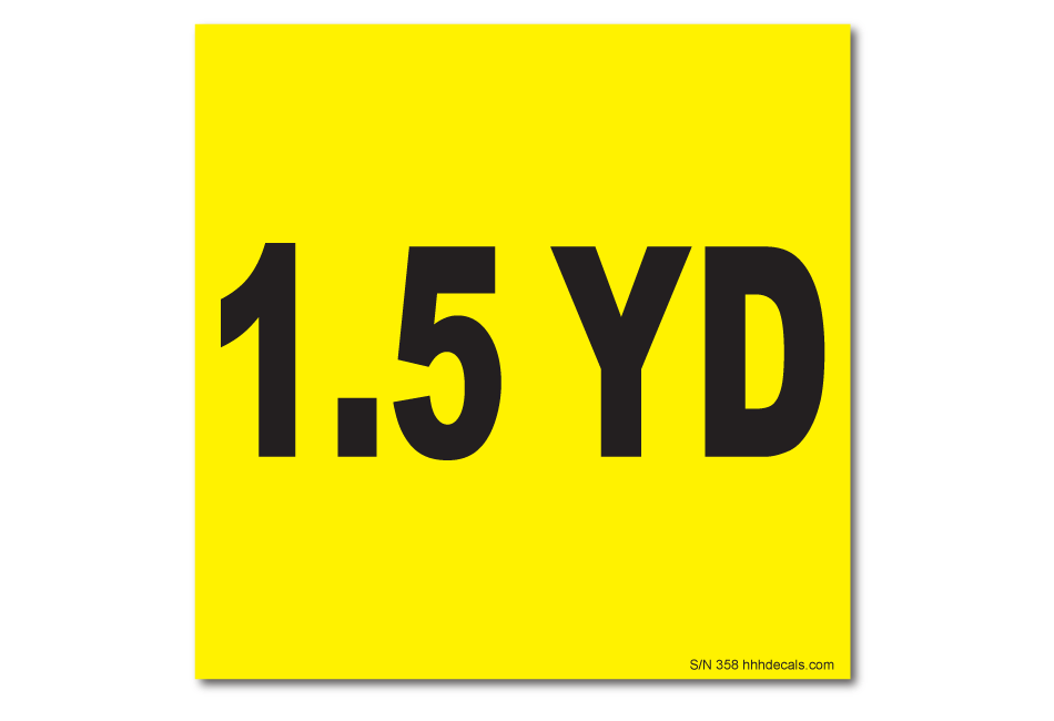 one-and-a-half-yard-container-sticker