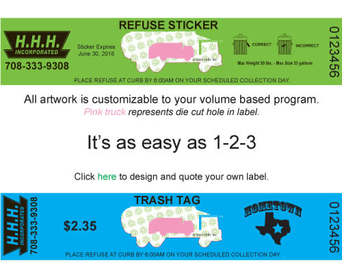 trash tags and refuse stickers