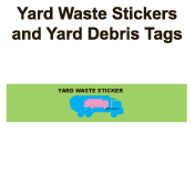 yard waste stickers, yard waste tags